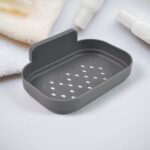 Plastic Soap Dish Holder Bathroom Shower Wall Mounted Self Adhesive ,Sabudani (1 Pc) - Front View by Nari Haat, India...