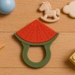 Baby Silicone Teether (1 Pc): Food Grade, Non-Toxic, Teething Relief (3 Months+) - Back View by Nari Haat, Indian eth...