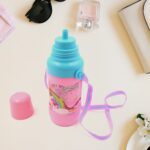 500ml Insulated Sports Water Bottle with Dori & Straw: Leakproof, BPA-Free, Kids - Closeup Embroidery by Nari Haat, I...