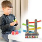 Wooden Ramp Racer Race Track Vehicle Play sets With 4 Mini Racers (with Handle) - Closeup Embroidery by Nari Haat, In...