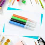 4-Piece Waterproof Marker Pen Art Set for DIY Crafts, Kids & Artists - Back View by Nari Haat, Indian ethnic wear, wo...