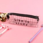 Transparent Pencil Pouch With Zipper (1 Pc) - Front View by Nari Haat, Indian ethnic wear, women clothing, designer suit