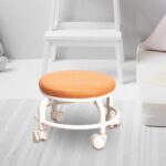 Roller Seat Stool Low Height Rolling Plastic Stool Multifunctional (1 Pc) - Sleeve Design by Nari Haat, Indian ethnic...