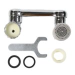 Splash Faucet Filter 180° Rotating Sprayer – Water-Saving Sink Aerator Extender - Closeup Embroidery by Nari Haat,...