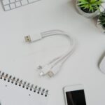 3 In 1 Charging Cable Fast Charging Cord USB Cable 3.5 Amp (1 Pc) - Closeup Embroidery by Nari Haat, Indian ethnic we...