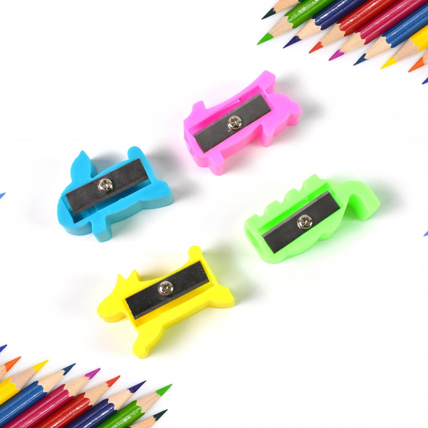 02_18e45a3d-ec22-46d4-a219-678c160b5899.jpg Plastic Small Cute Pencil Sharpener (1 Pc / Mix Design & Color) - Front View by Nari Haat, Indian ethnic wear, women ...