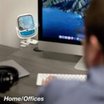 Air Portable Fan, Grip Go 3 Speed Small Fan, Great Stroller Fan, Travel or Desk Fan, Cordless Personal Evaporative Ai...