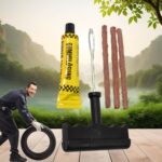 Tyre Puncture Repair Kit with 3 Seal Strips (5 Pcs Set) - Fabric Detail by Nari Haat, Indian ethnic wear, women cloth...