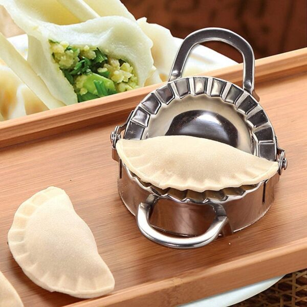 Stainless Steel Dumpling Maker Easy & Reliable Dumplings, Ghughra maker Every Time (1 Pc) - Front View by Nari Haat, ...