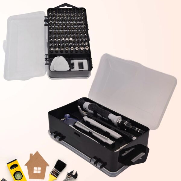 Screwdriver Electronic Laptop, Mobile Repair Tool Kit (117 Pcs Set) - Front View by Nari Haat, Indian ethnic wear, wo...