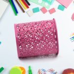 Pen Holder Office Desk Metal Mesh Pen Stand (1 Pc) - Sleeve Design by Nari Haat, Indian ethnic wear, women clothing, ...