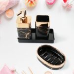 Bathroom Accessories Set (4 pcs set) - Closeup Embroidery by Nari Haat, Indian ethnic wear, women clothing, designer ...