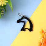 Metal Horse Face Shaped Keychain (1 Pc) - Front View by Nari Haat, Indian ethnic wear, women clothing, designer suit