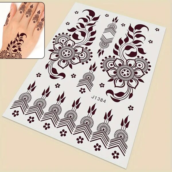 Temporary Tattoos Tattoo Sticker Skin Tattoo Stickers (1 Sheet) - Front View by Nari Haat, Indian ethnic wear, women ...