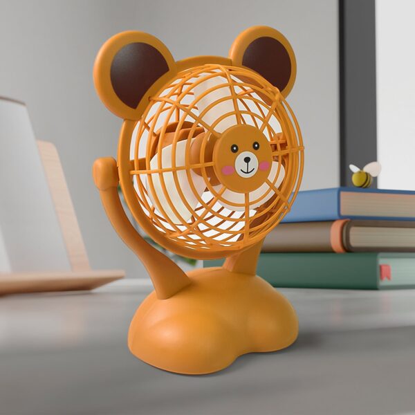 Cartoon Shape Mini Fan USB Powered & Battery Operated (Battery Not Include / 1 Pc) - Front View by Nari Haat, Indian ...