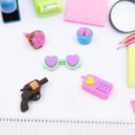 Fancy Colorful Eraser Set for Kids’ Parties & School (1 Set, Mixed Design) - Back View by Nari Haat, Indian ethnic ...