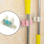 Multifunctional Holder With 4 Screw Wall Mounted Broom Organizer Cleaning Tools Holder Hanger, Hanging Hook for Bathr...