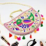 Traditional handbag, Rajasthani Jaipuri Cotton Bag (1 Pc) - Sleeve Design by Nari Haat, Indian ethnic wear, women clo...