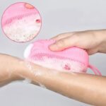 Super Soft Silicone Bath Brush – Double-Sided Body Scrubber for Exfoliation - Sleeve Design by Nari Haat, Indian et...