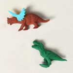 Dinosaur & Egg Shaped 3D Puzzle Erasers – Fun Mini Erasers for Kids (5 Pcs Set) - Sleeve Design by Nari Haat, India...