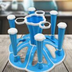 Miracle Plastic Glass Stand for Kitchen & Dining (6-Glass, Spices, Moq - 2 Pc) - Front View by Nari Haat, Indian ethn...