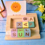 Alphabet Puzzle Spelling & Reading Words (26 Flash Cards & 8 WoodenBlock) - Front View by Nari Haat, Indian ethnic we...