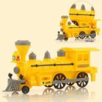 Pull and Go Train with Light Plastic String Pull Back Train (1 Pc / Mix Color) - Closeup Embroidery by Nari Haat, Ind...