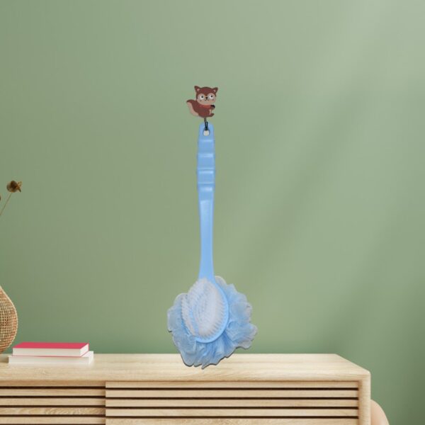 Long Handle Shower Puff Pouf Sponge Exfoliating Mesh Brush Scrubber,Bath Loofah Bath Scrubber for Body Shower Loofah ...