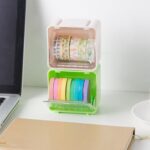 Durable Transparent Tape Storage Box – Plastic Office Organizer - Front View by Nari Haat, Indian ethnic wear, wome...