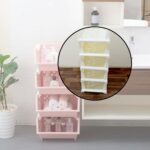 5 Layer Stackable Multifunctional Storage,for Clothes Foldable Drawer Shelf Basket Utility Cart Rack Storage Organize...