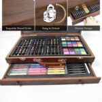 Artist Drawing & Painting Color Set ith Wooden Case (112 Pcs Approx) - Closeup Embroidery by Nari Haat, Indian ethnic...