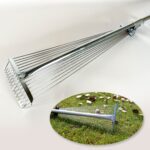 115-152 CM Rake for Gardening, Stainless Steel Telescopic Garden Rake for Quick Clean Up of Lawn and Yard, Adjustable...