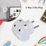 5-Way 2 Pin Multi-Plug Socket / Converter (1 Pc) - Back View by Nari Haat, Indian ethnic wear, women clothing, design...
