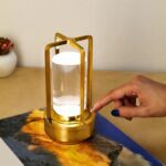 Crystal Lantern Table Lamp Rechargeable Cordless LED Light with 3 Colors 1 Pc - Full Detail by Nari Haat, Indian ethn...