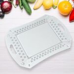 Foldable Plastic Serving Tray - Portable with Handle for Kitchen & Dining (1pc) - Neckline Detail by Nari Haat, India...