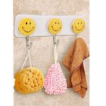 Self Adhesive Smiley Face Wall Hooks (Pack of 3) - Front View by Nari Haat, Indian ethnic wear, women clothing, desig...