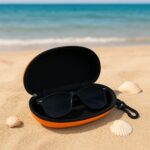 Portable Zipper Eye Glass Sunglasses Hard Case Cover (1 Pc) - Closeup Embroidery by Nari Haat, Indian ethnic wear, wo...