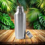 Stainless Steel Water Bottle (1000ML / 1 Pc / Steel) - Back View by Nari Haat, Indian ethnic wear, women clothing, de...