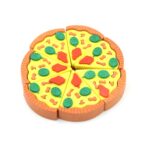 3D Pizza Slices Eraser Set – Fancy & Colorful Stationery for Kids & Gifts (7 slice) - Back View by Nari Haat, India...