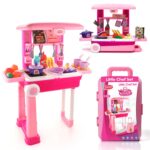Kitchen Set Kids with Suitcase Role Play Cooking Toy for Girls & Boys (3+) - Front View by Nari Haat, Indian ethnic w...