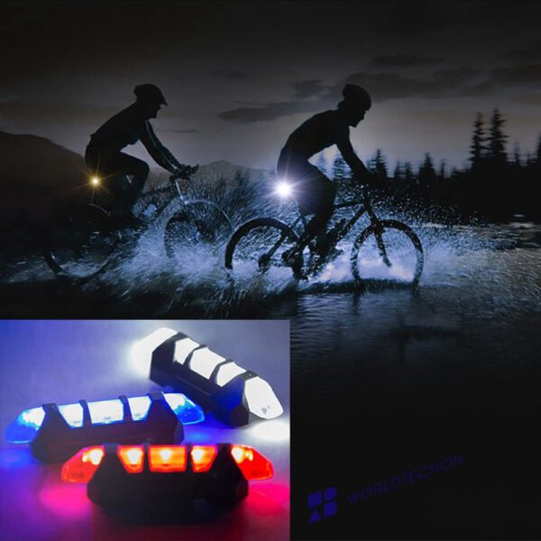 Rechargeable Bicycle Front Waterproof LED Light (Blue) - Front View by Nari Haat, Indian ethnic wear, women clothing,...