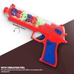 Plastic Gear Simulation Laser Toy Gun – 3D Lights, Music & Rotating (1 Pc, 3+ Years) - Back View by Nari Haat, Indi...