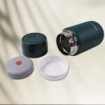 Stainless Steel Insulated Vacuum Double Wall Bottle (1000 ml) - Back View by Nari Haat, Indian ethnic wear, women clo...