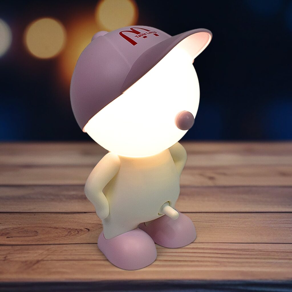 Cute Lovely Cartoon Design LED Desk Night Light With Plastic Head Cap (1 Pc) - Front View by Nari Haat, Indian ethnic...