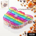 Butterfly Shape 4 Compartment Multipurpose Box | Dry Fruit Box (1 Pc) - With Dupatta by Nari Haat, Indian ethnic wear...