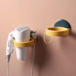 Wall Mount Hair Dryer Holder with Suction Cup, Salon / Home Use  Dryer Stand Rack (1 Pc) - Front View by Nari Haat, I...