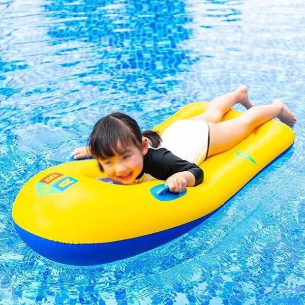 Inflatable Surfboard for Kids, Inflatable Bodyboard for Children with Handles - Front View by Nari Haat, Indian ethni...