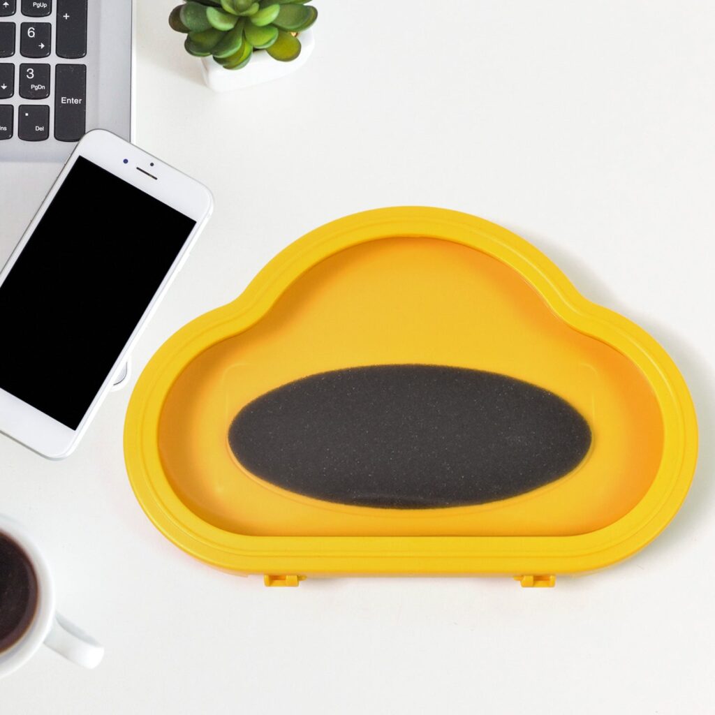 Smartphone / Mobile Stand, Waterproof Case, Smartphone Stand (1 pc / Yelllow colour) - Front View by Nari Haat, India...