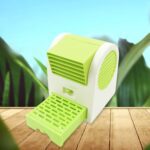 Rechargeable Mini Personal Air Cooler – Desktop Cooling Fan - Neckline Detail by Nari Haat, Indian ethnic wear, wom...