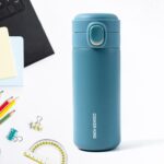 Stainless Steel Insulated Vacuum Bottle With Insulated Cap Lock (320ml Approx) - Front View by Nari Haat, Indian ethn...